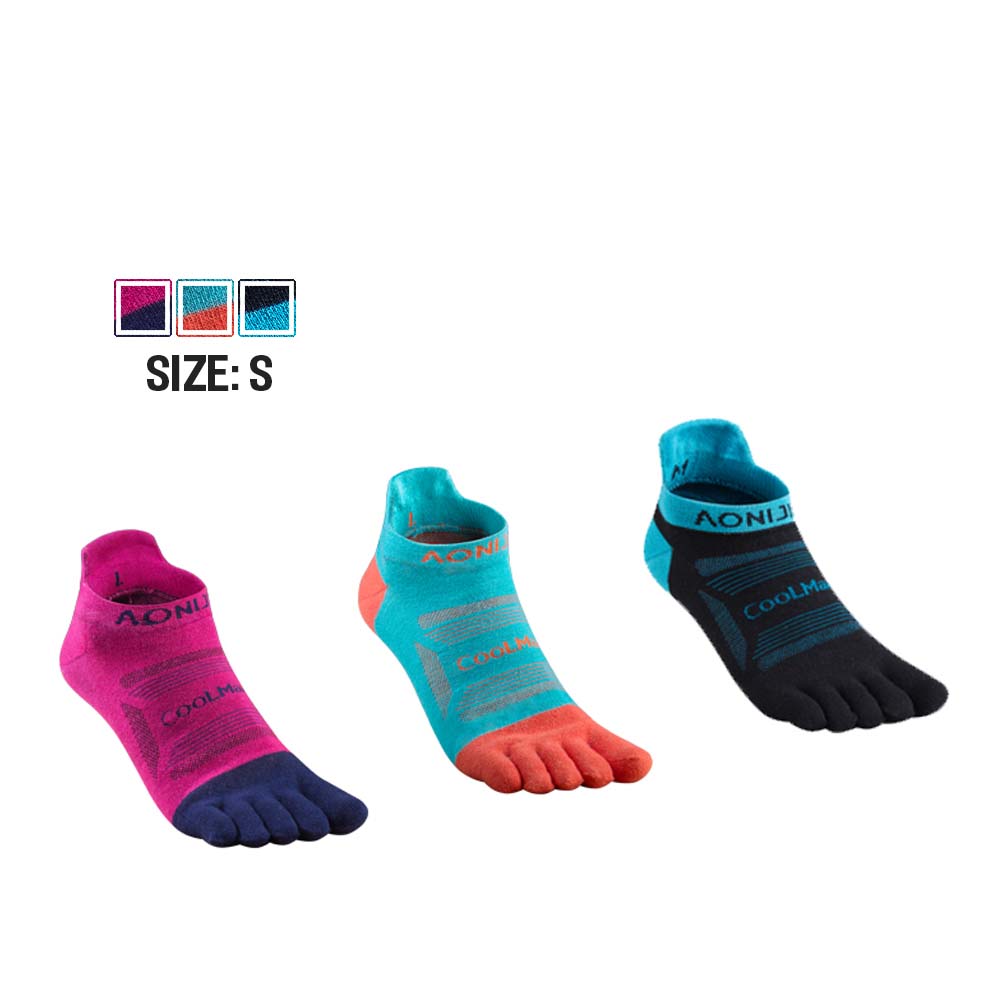 Combo 3 Đôi Tất Xỏ Ngón Chạy Bộ Marathon Đạp Xe Leo Núi Aonijie E4801