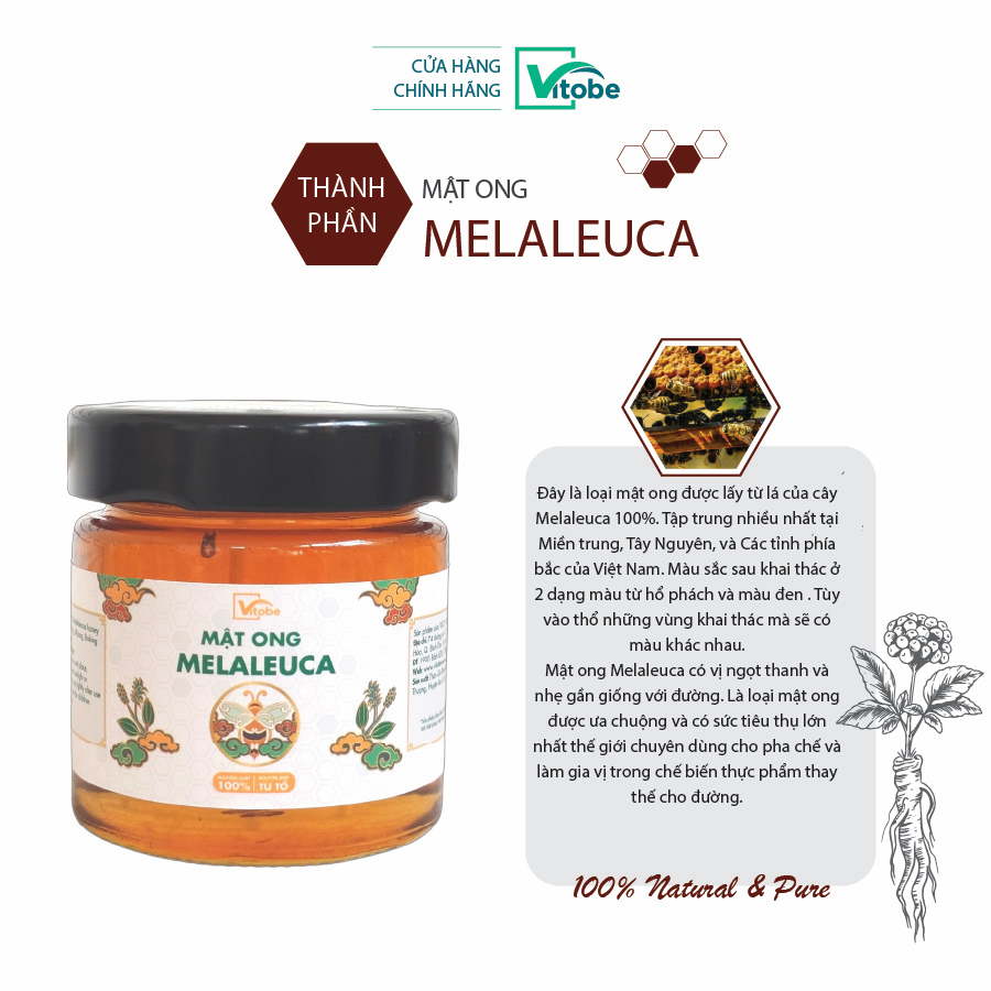 Mật Ong Melaleuca Vitobe - Hữu cơ 100%