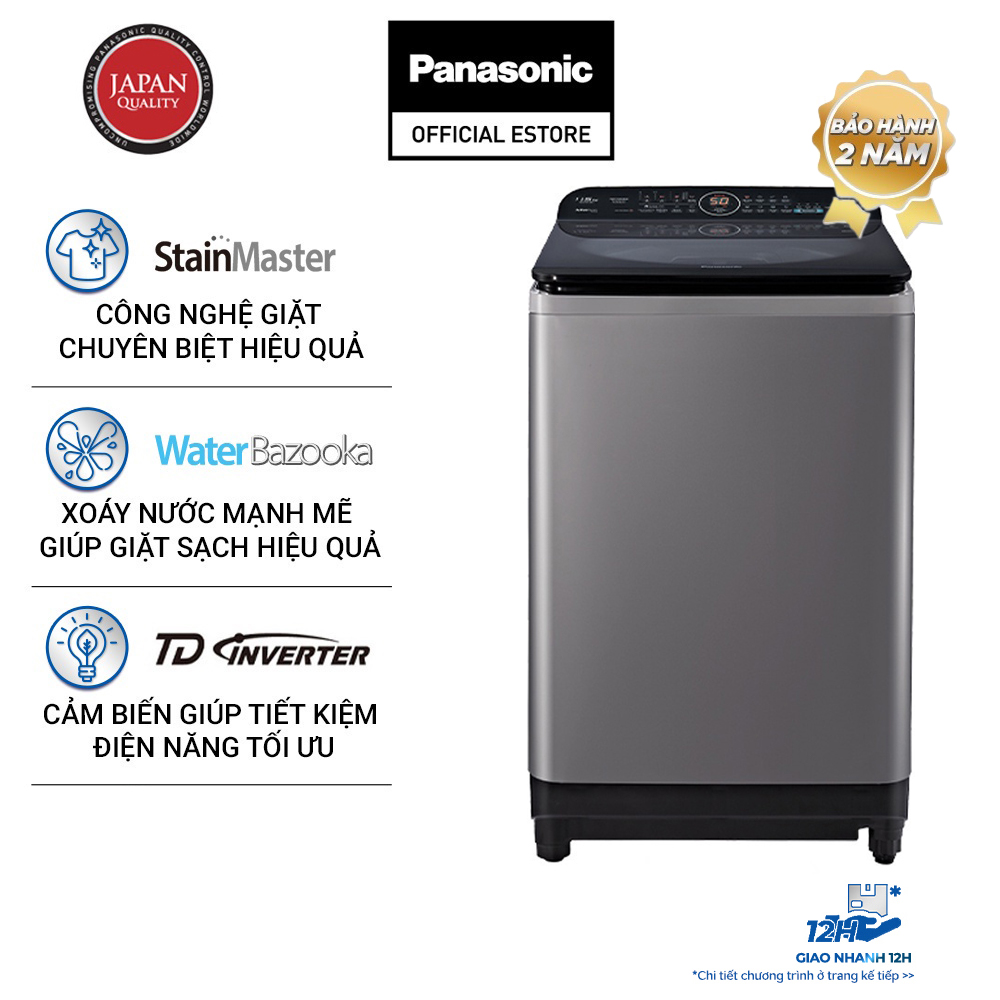 [Chỉ Giao Tại HCM] Máy Giặt Cửa Trên Panasonic 10.5KG NA-FD10AR1GV - Hàng Chính Hãng