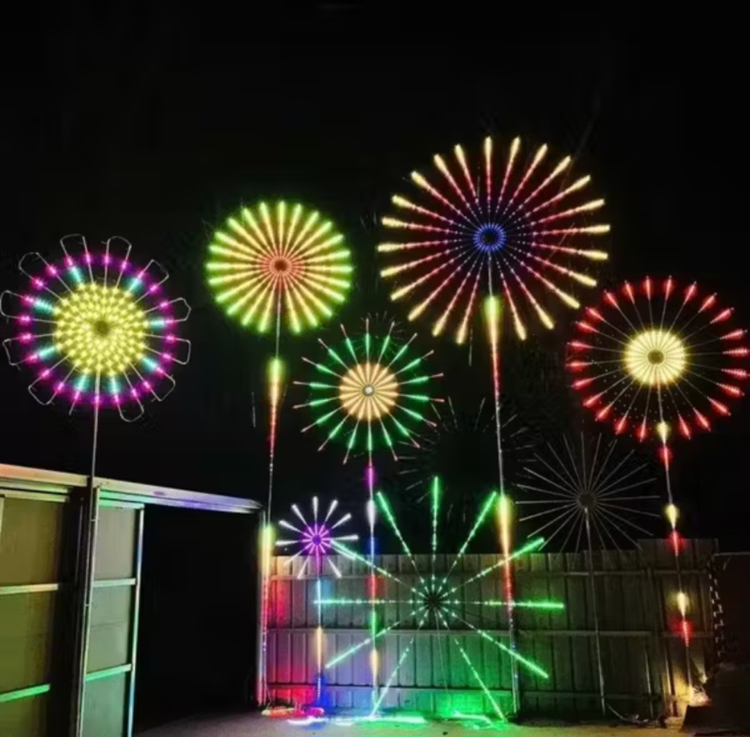 SIÊU CẤP VỚI ĐÈN LED TRANG TRÍ SÁNG PHAO HOA NGOÀI TRỜI MÀU SẮC CỰC ĐẸP ĐIỀU KHIỂN TỪ XA