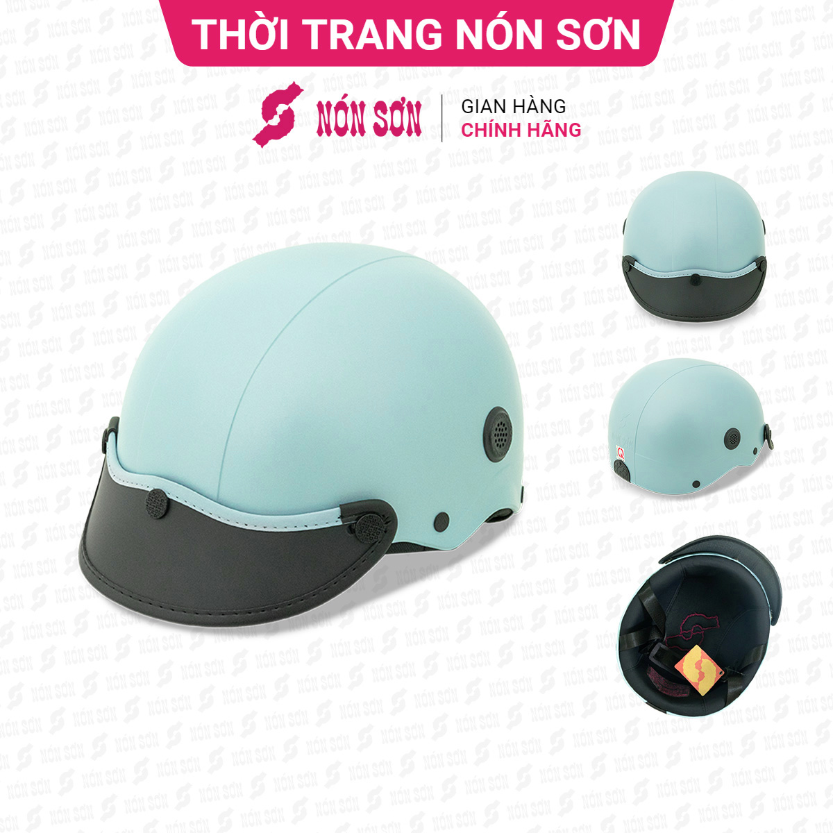 Mũ bảo hiểm nửa đầu lỗ thông gió chính hãng NÓN SƠN ATG-XH520