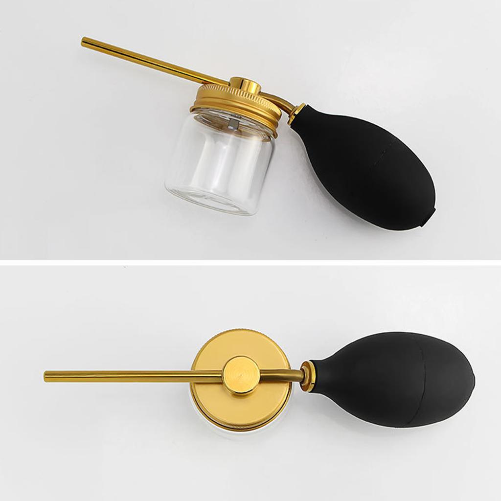 Aluminum   Talc  Air Blower Puffer Barbers Talcum Bottle Home Use