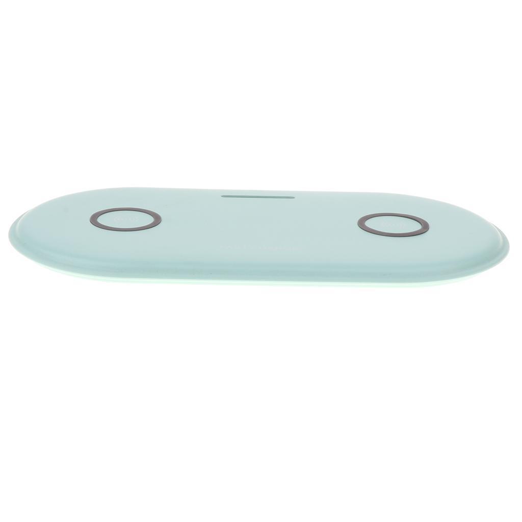 5W QI Dual Wireless Charger Pad Fast Charging Dock for Phone