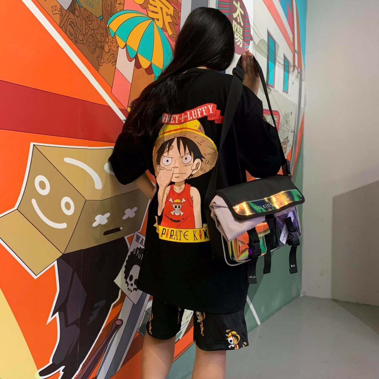 Bồ bộ thun tay lỡ hoat hình Luffy - Onepiece [ Nam Nữ