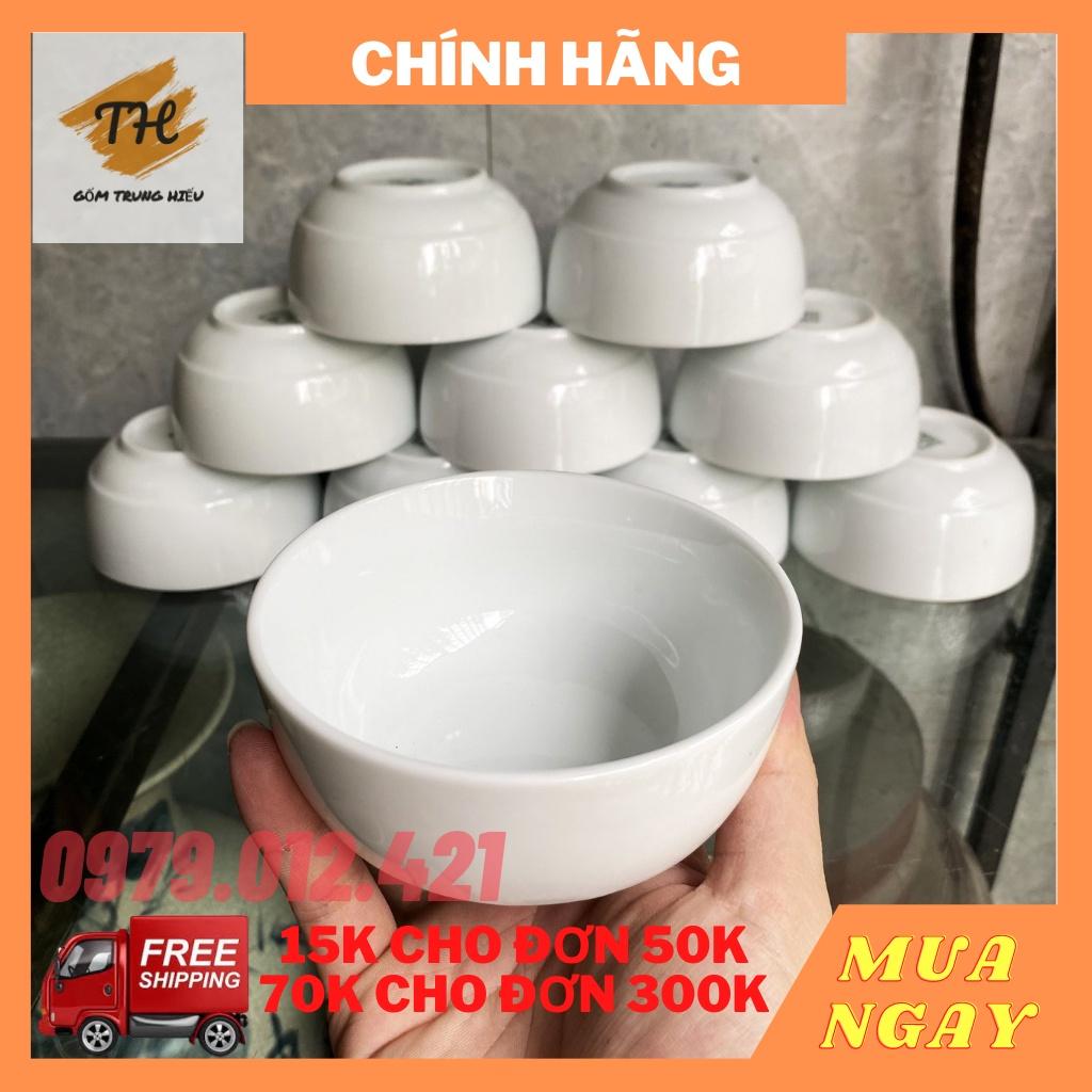 Bộ 10 chiếc Bát cơm Bát Tràng men trắng dáng Nhật