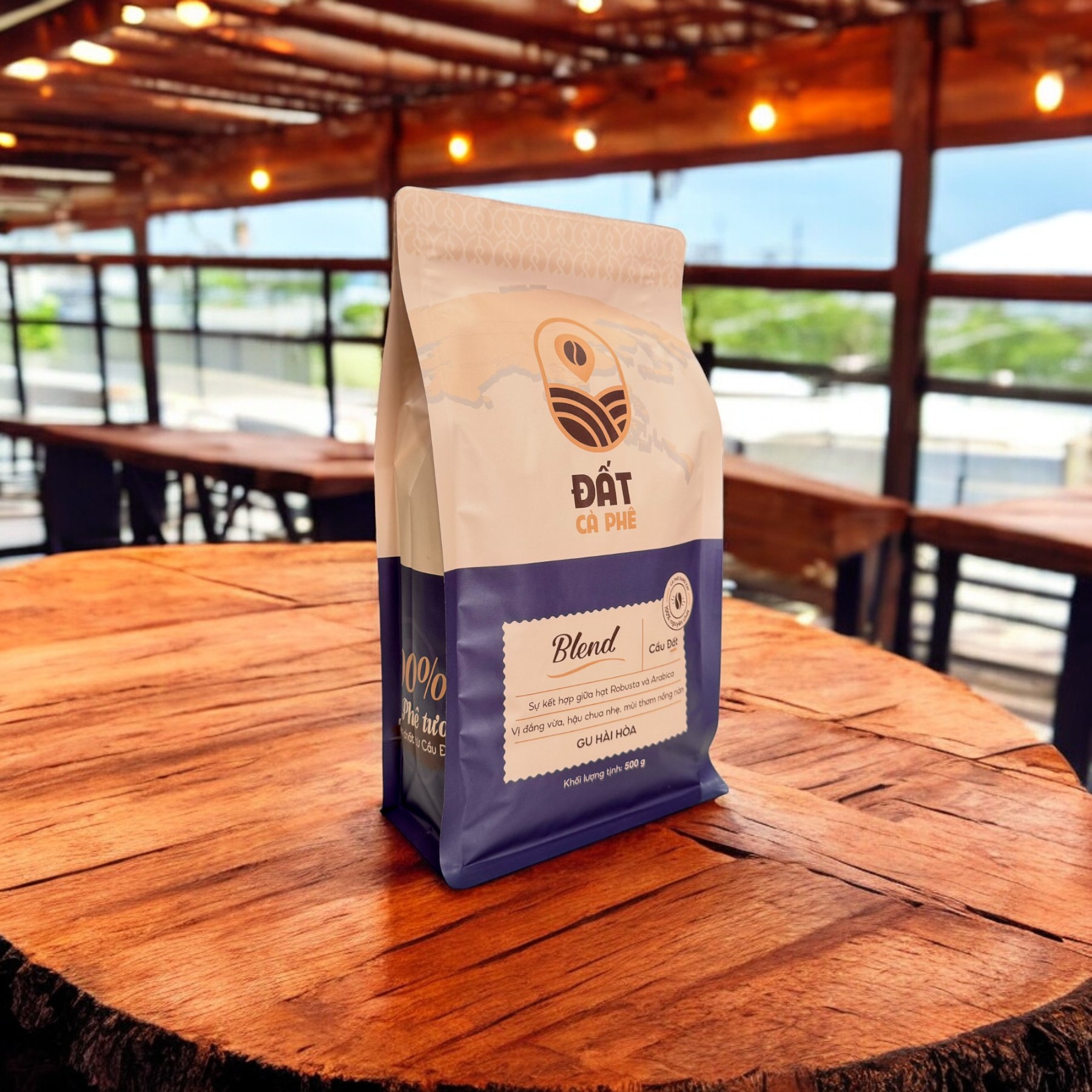 Cà Phê Blend Nguyên Chất Đất Cà Phê 500g - 70% Robusta &amp; 30% Arabica | Pure Coffee Blend - Gu Hài Hòa