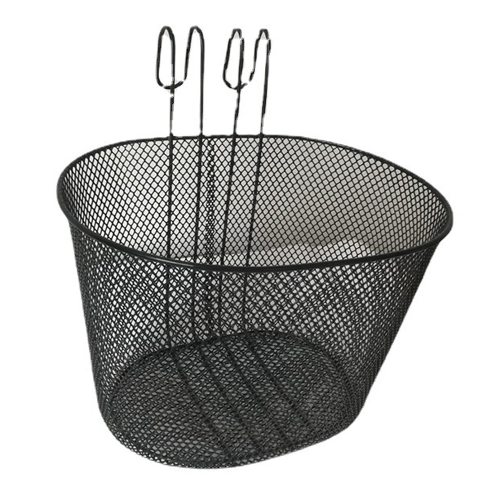 Bike Basket Quick Release Bike Accessories Front Handlebar Black for Adults