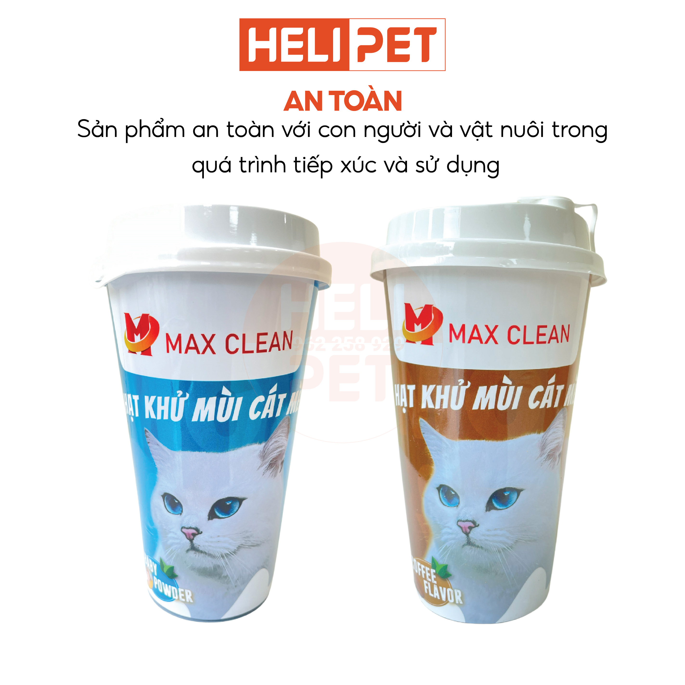 Hạt Khử Mùi Cát Mèo, Cát Vệ Sinh Cho Mèo Max Clean - HeLiPet