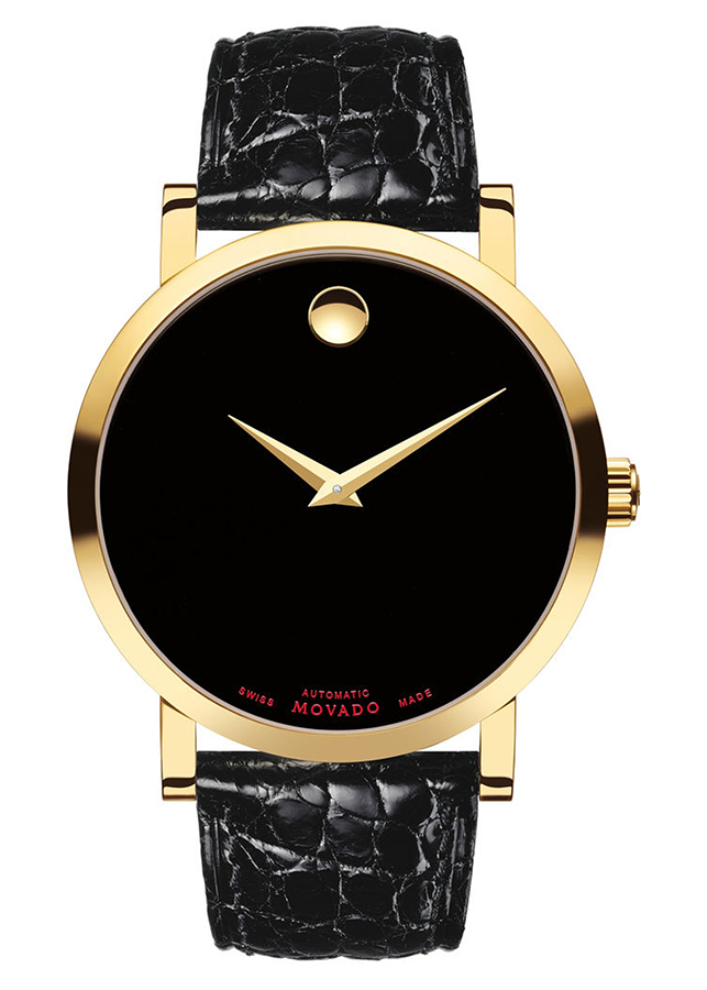 Đồng Hồ Nam Dây Da Movado 0607007 (42mm) - Đen