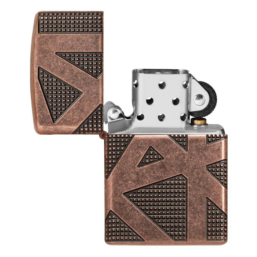 Bật Lửa Zippo 49036 – Zippo Armor Geometric 360 Design Antique Copper