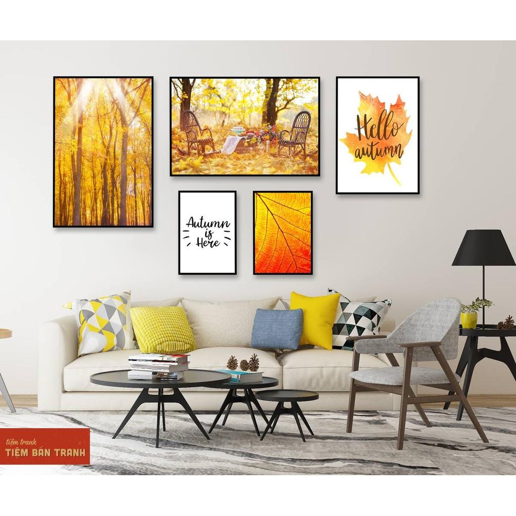 Tranh treo tường - Bộ 5 tranh canvas Bắc Âu hiện đại 10 , tranh canvas giá rẻ