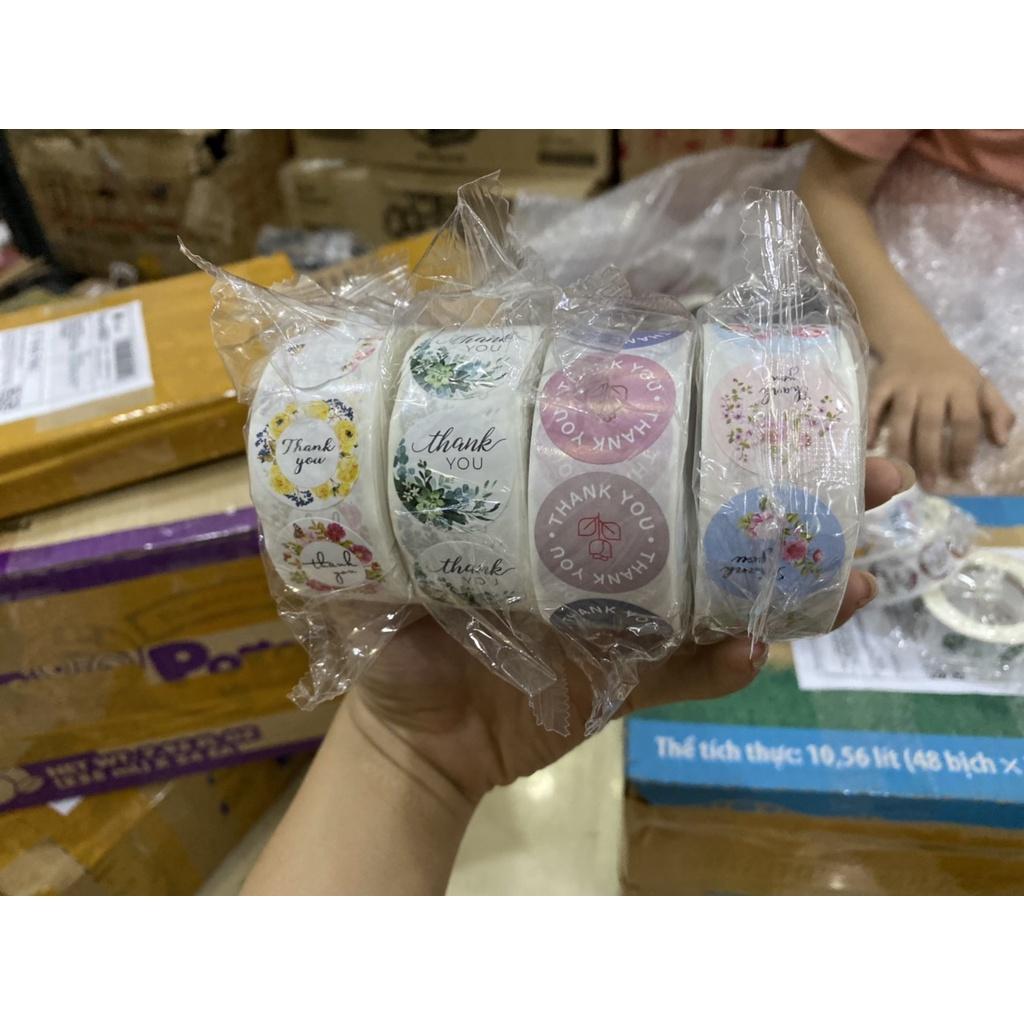 Nhãn Dán In Chữ Thank You Hình Độc Đáo - CUỘN 500 STICKER TEM CẢM ƠN - THANK YOU. Hình Ngẫu Nhiên