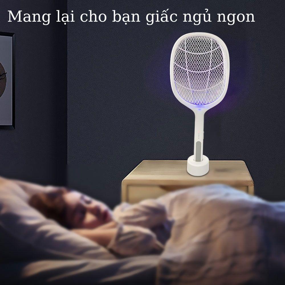 Vợt muỗi cao cấp thông minh 2 trong 1 đa năng kiêm đèn bắt muỗi sạc tích điện loại tốt