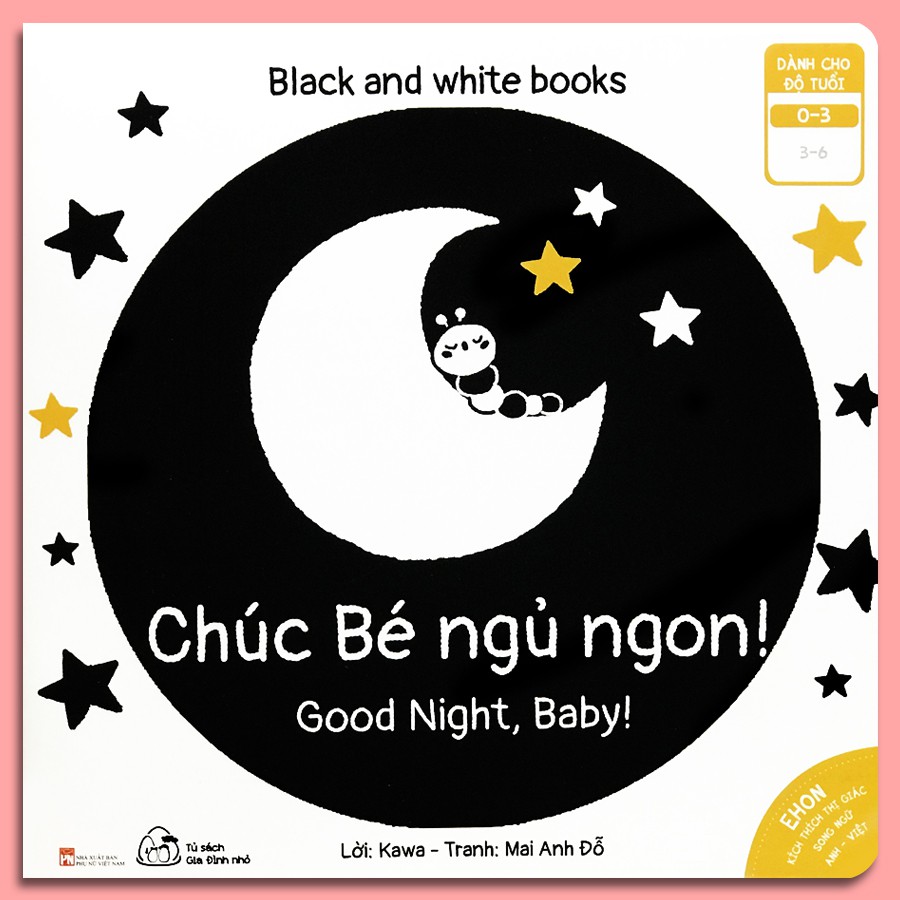 Combo 6 cuốn sách Ehon Song Ngữ Kích Thích Thị Giác Cho Bé 0-3 tuổi Black and White books 