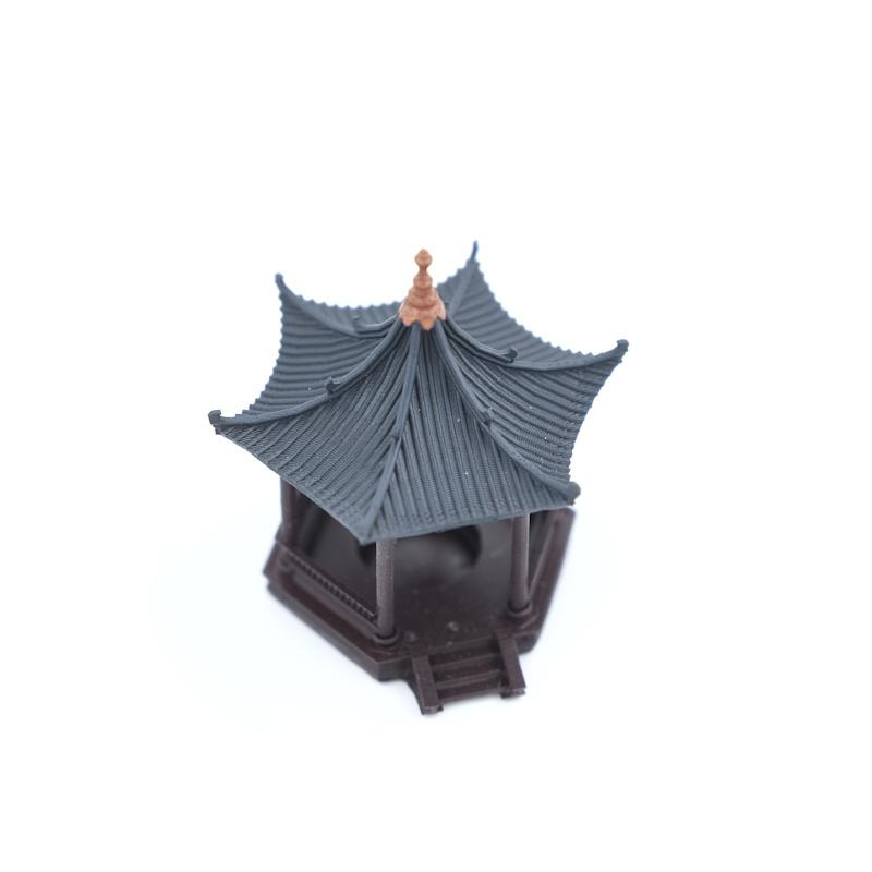 Mô hình tiểu cảnh TIỂU ĐÌNH 2 CỬA 1 MÁI - bán cạn - bể cá - hòn non bộ - terrarium - tinh xảo - chất lượng cao