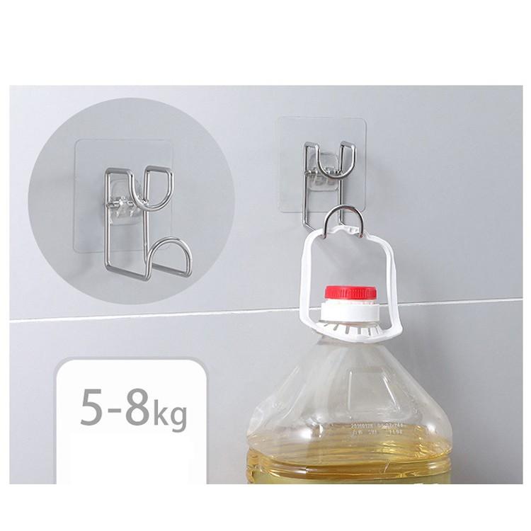 Combo 2 Móc Dính Tường Treo Chậu Nhà Tắm, Móc Inox Treo Đồ Gia Đình Tiện Tiện Ích  - Hàng Loại 1