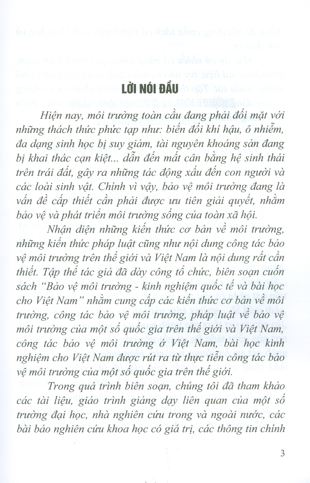 Bảo Vệ Môi Trường Kinh Nghiệm Quốc Tế Và Bài Học Cho Việt Nam