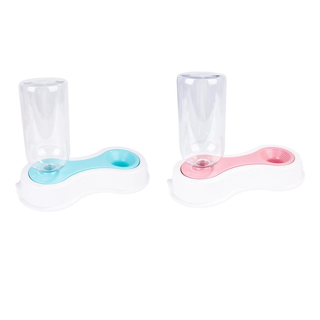 Automatic Pet Dog Cat Rabbit Water Dispenser Dish Bowl Feeder Antiskid Blue
