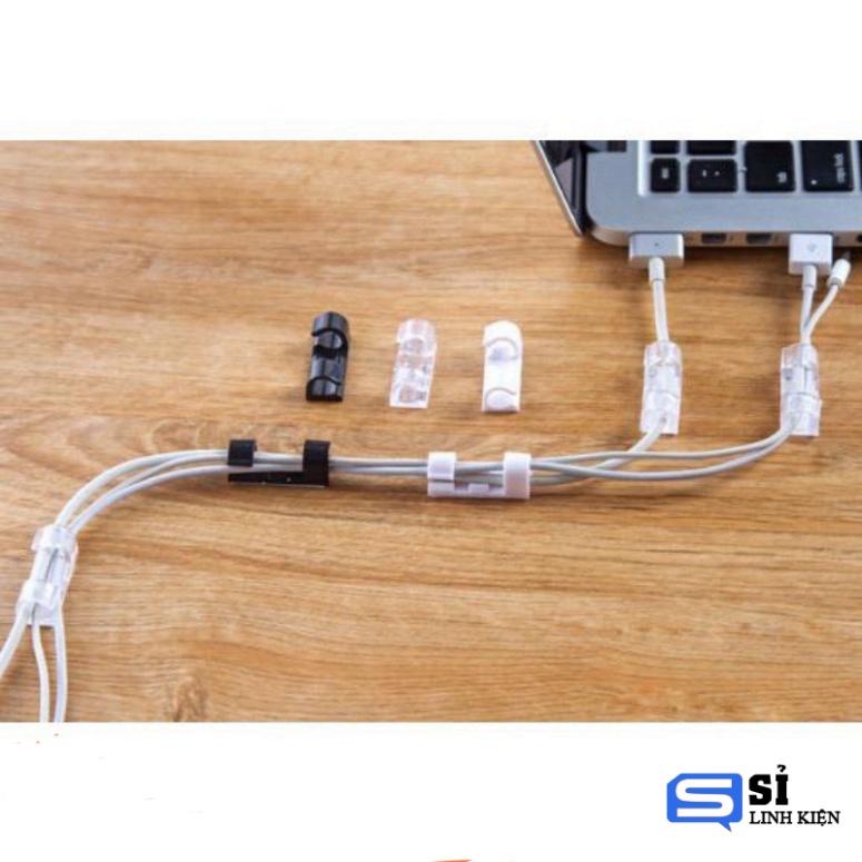 Bộ 20 Miếng Dán Tường Đi Dây Điện - Kẹp Cố Định Nút Giữ Luồn Dây Điện Gọn Gàng 88068