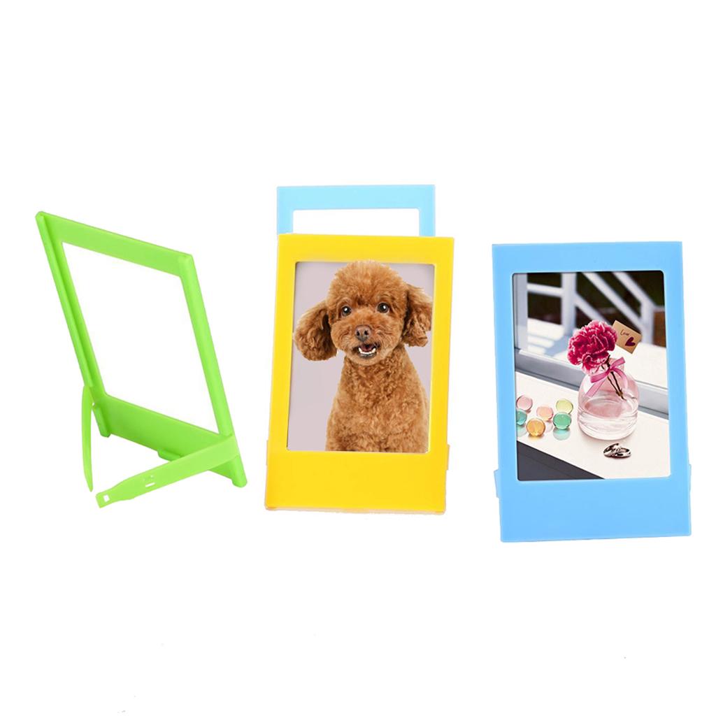 Milageto 5 Màu 3 Bàn Nhựa Khung Ảnh Cho Máy Ảnh Fujifilm Instax Mini 9 8 8 + 7 S 70