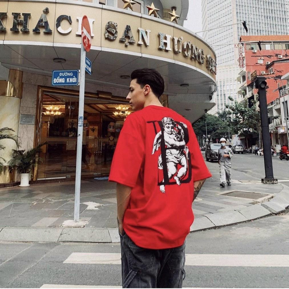 Áo Thun Nam Nữ Local Brand Bobui Thiên Thần Tay Lỡ Oversize Unisex Full Mạc
