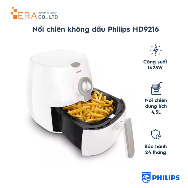 Nồi Chiên Không Khí Philips HD9216 - Hàng Chính Hãng