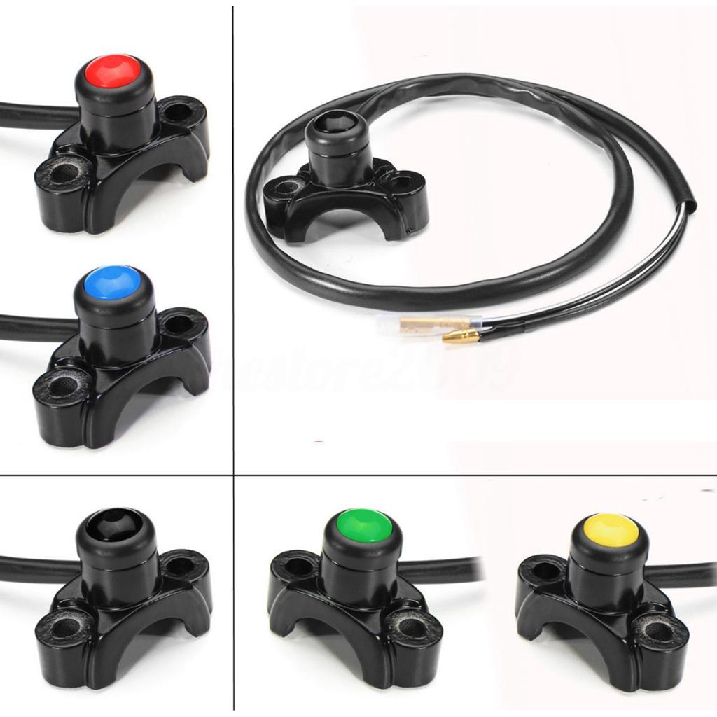2X Motorcycle ATV 22mm Handlebar Engine Kill Stop Start Button Switch Red