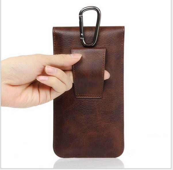 Bao da đựng điện thoại đeo ngang hông