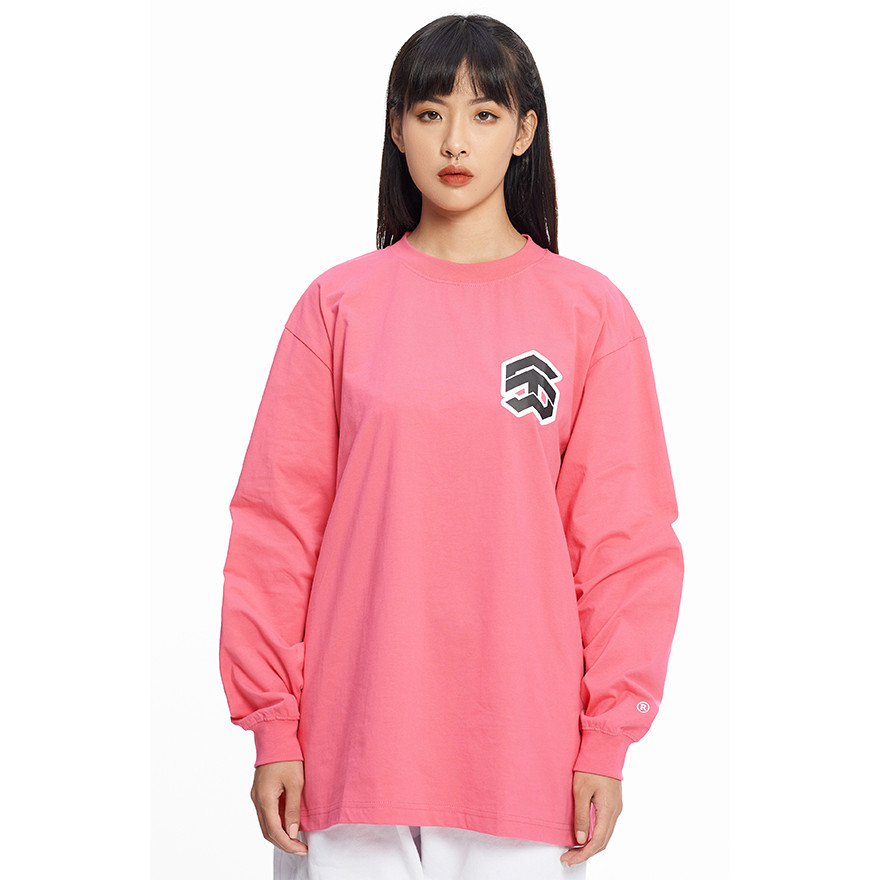 Áo Thun 5THEWAY Tay Dài Hồng aka 5THEWAY /stroke/ BIG LOGO LS NEW TEE in HOT PINK