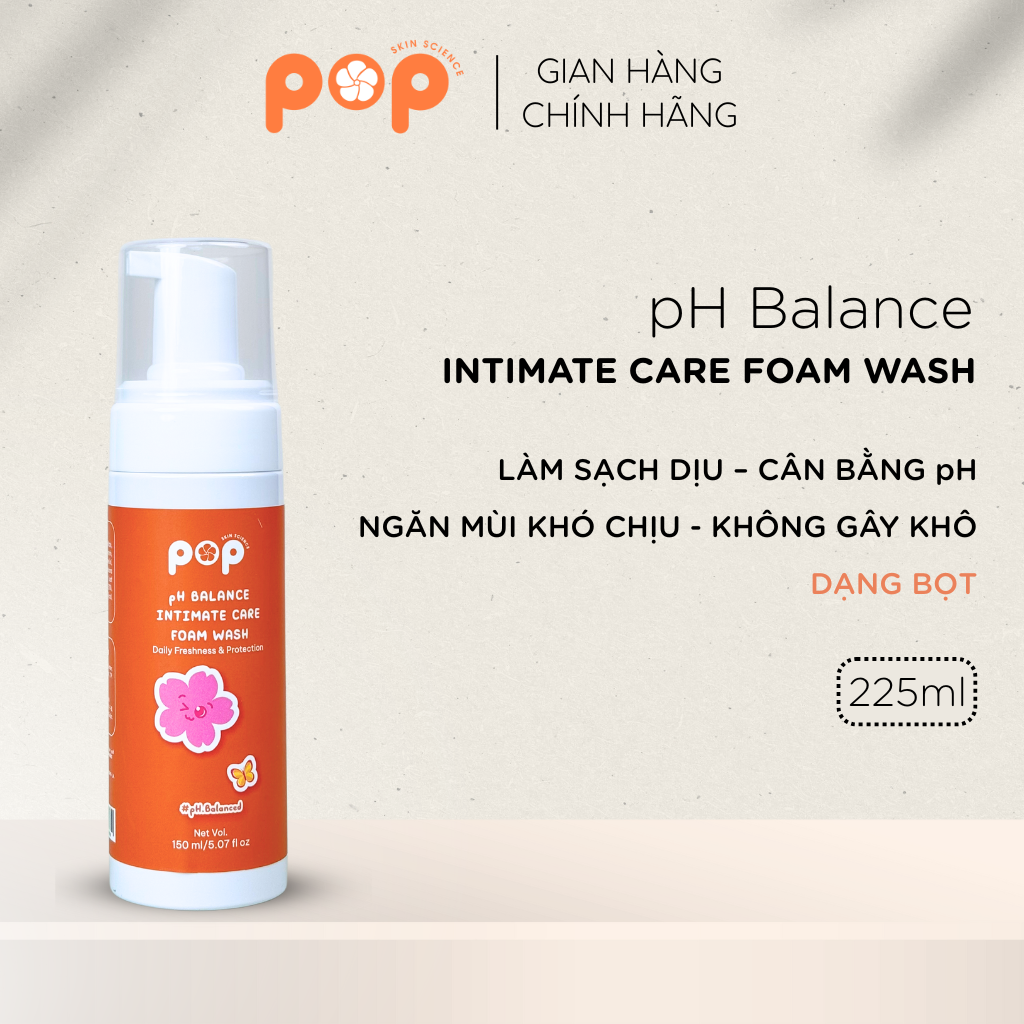 Bọt Vệ Sinh Phụ Nữ Pop – Dịu Nhẹ, An Toàn, Cân Bằng pH Mỗi Ngày