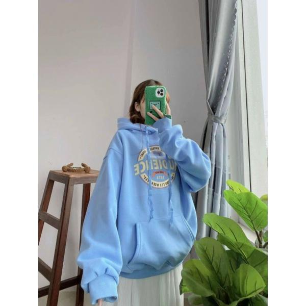 áo sweater nỉ hoodie tay phồng form rộng, áo khoác teen hot trend