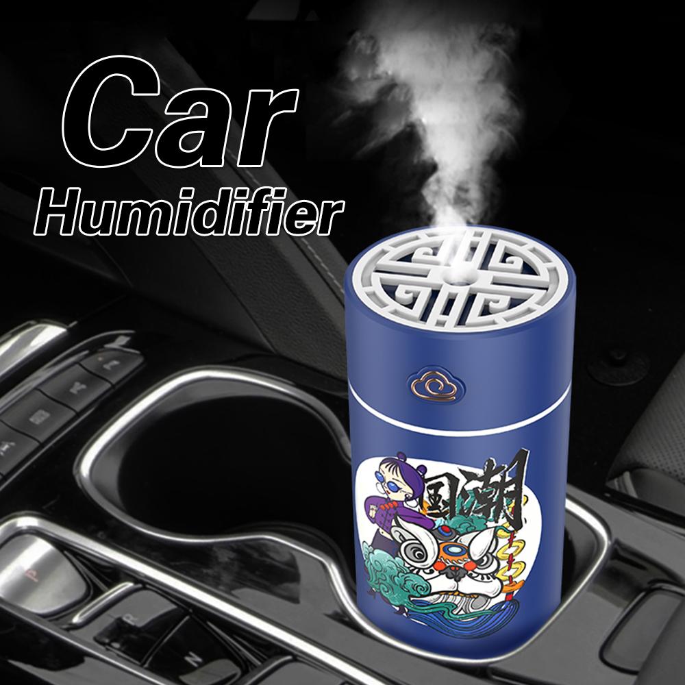 Máy tạo ẩm không khí USB không dây trên ô tô 400ml, máy khuếch tán hương thơm bằng sóng siêu âm, máy tạo ẩm tinh dầu di động, thích hợp cho văn phòng gia đình