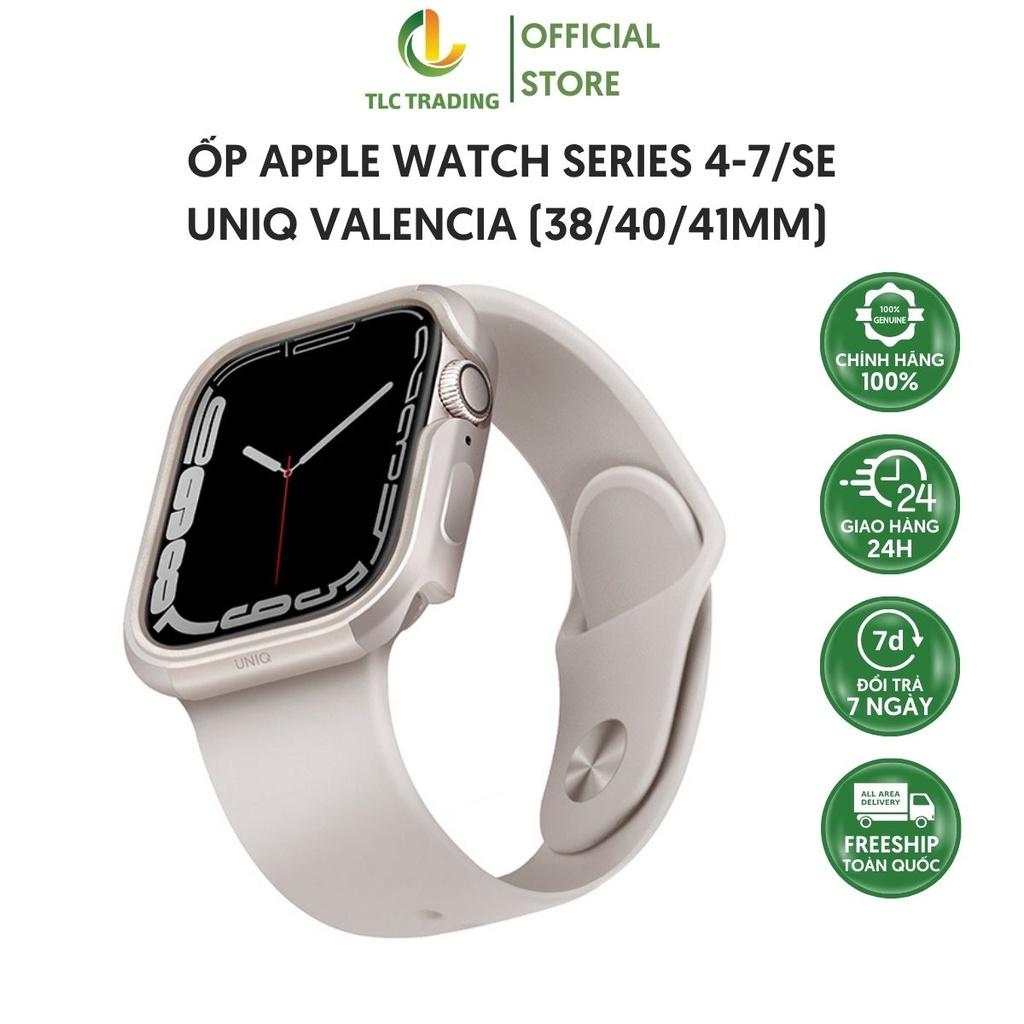 Hàng chính hãng - Ốp dành cho Apple Watch UNIQ Valencia Dành Cho Series 4-7/SE Chính Hãng Mỏng Nhẹ Tinh Tế Chất Lượng Cao