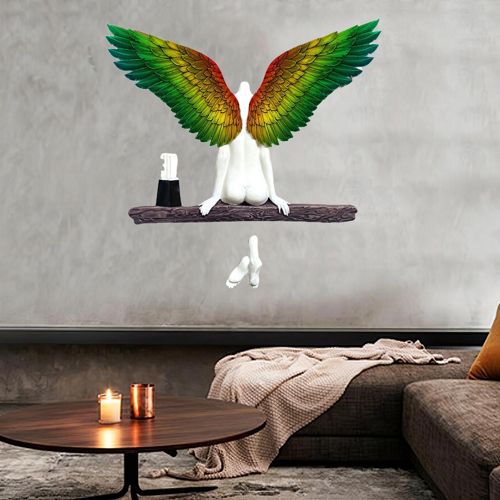 Resin Angel Wings Statues Art Wall Decor Figurines Decor