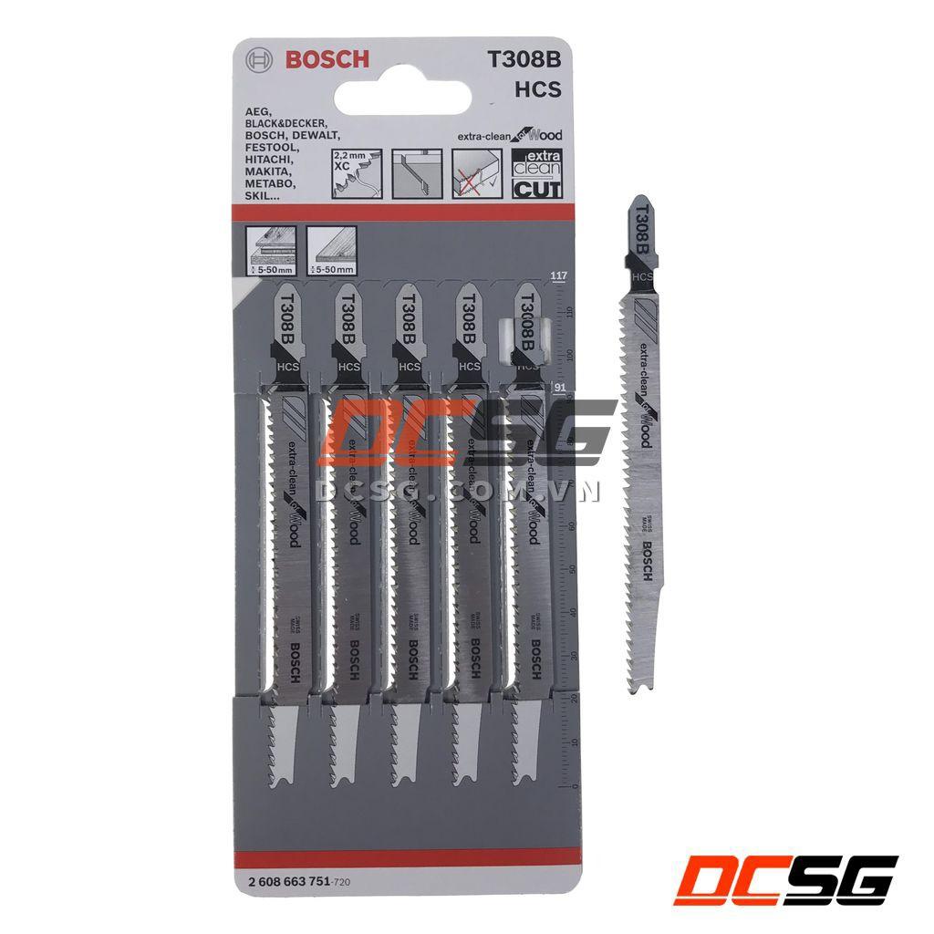 Lưỡi cưa lọng cắt gỗ siêu mịn T308B Bosch 2608663751 | DCSG
