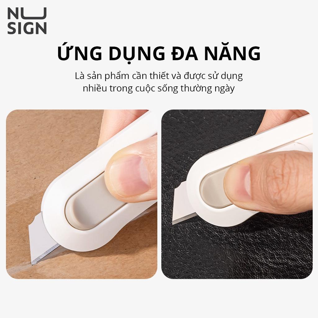 Dao rọc giấy bỏ túi mini cao cấp NUSIGN, lưỡi dao bén, nhỏ gọn dễ cầm, 4 màu - NS065