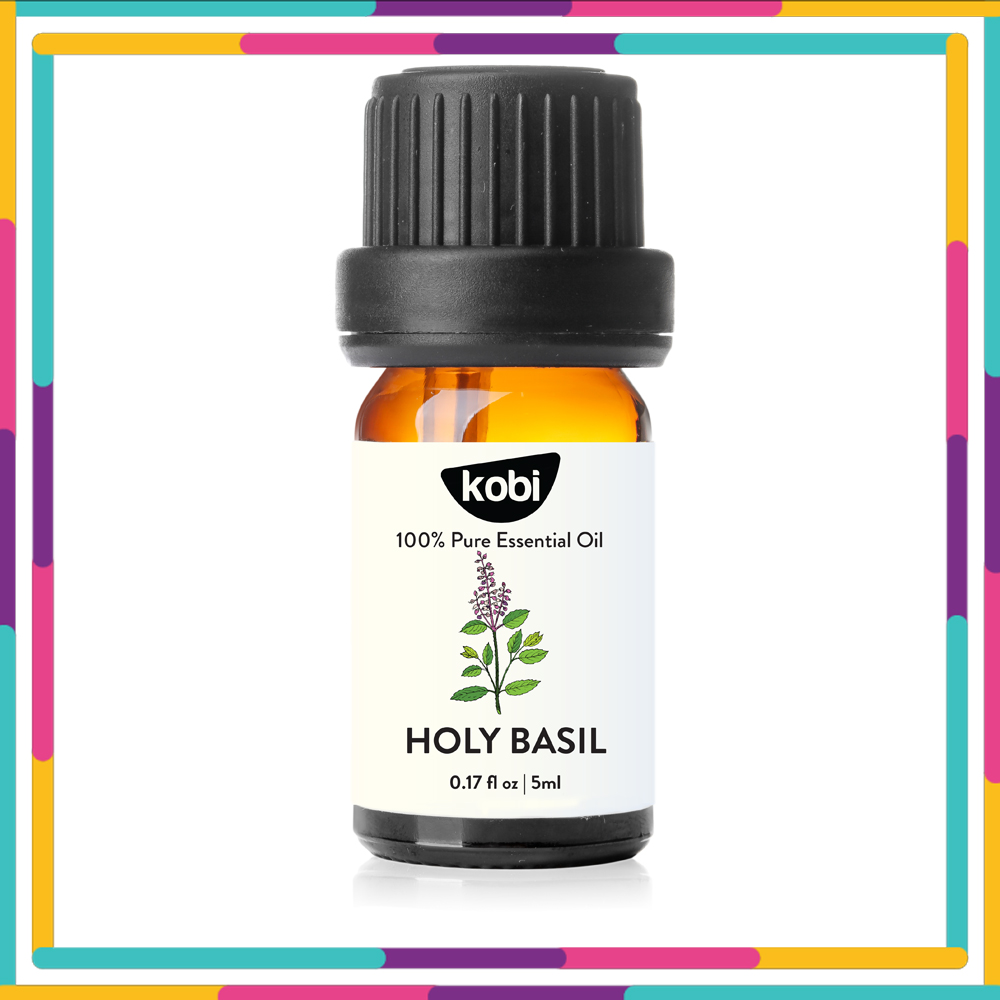 Tinh Dầu Hương Nhu Kobi Holy Basil Essential Oil Giúp Chăm Sóc Da Đầu, Chăm Sóc Tóc, Xoa Dịu Căng Thẳng, Kháng Khuẩn Hiệu Quả