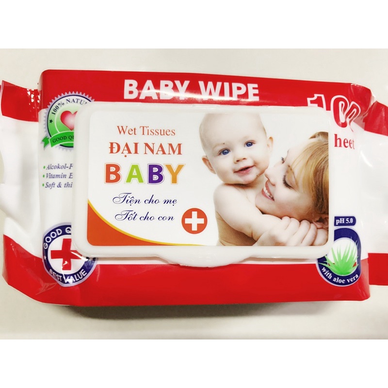 Khăn Giấy Ướt BABY WIPE Hộp 100 Tờ Sản Phẩm Tiện Cho Mẹ Tốt Cho Bé