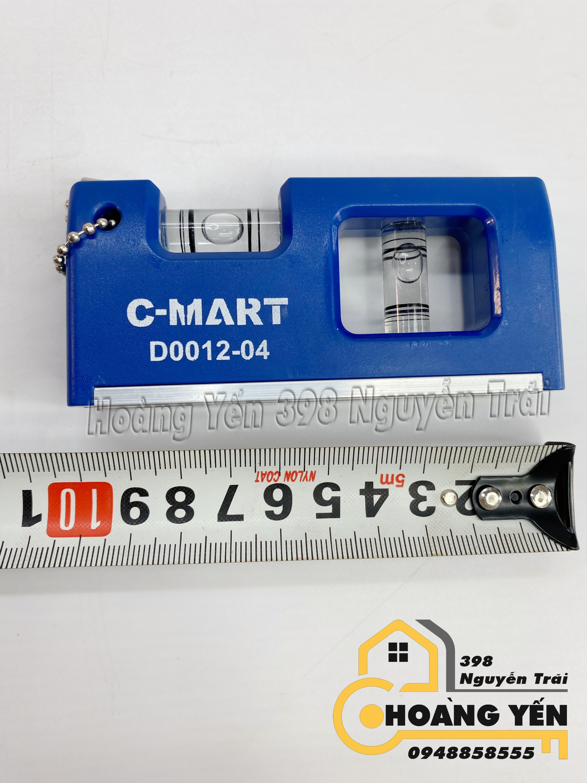 Thước thủy có từ mini nhỏ gọn móc chìa khóa, thước nivo, thước livo có từ 4" C-Mart D0012-04, thước thủy móc chìa khóa