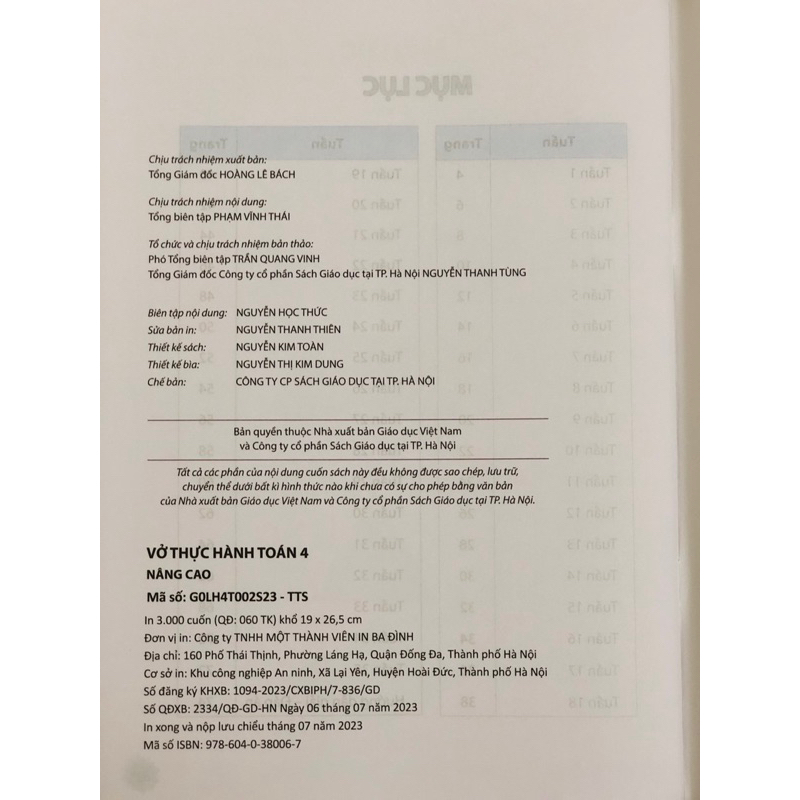 Sách - Vở thực hành toán nâng cao 4