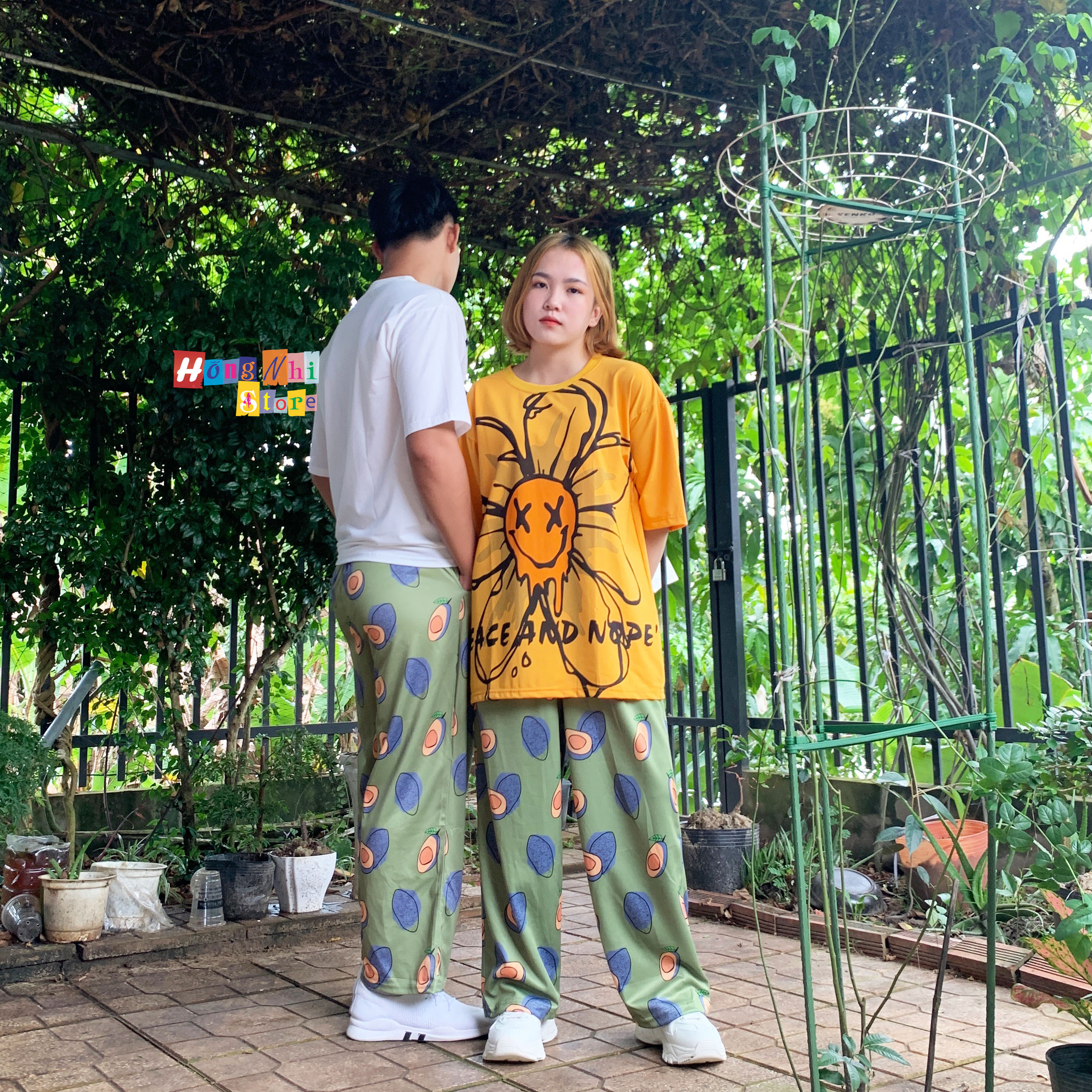 Quần Hoạt Hình Dài Ống Rộng Trái Bơ Cartoon Pant Oversize Ulzzang Unisex - MM