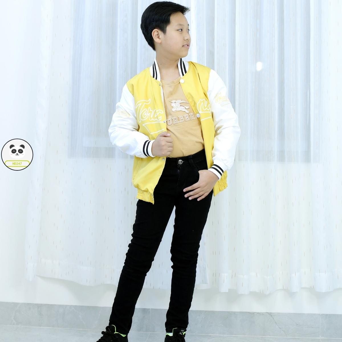áo khoác bé gái size đại thời trang in hình cá tính dù 2 lớp 5 14 tuổi 0318 V