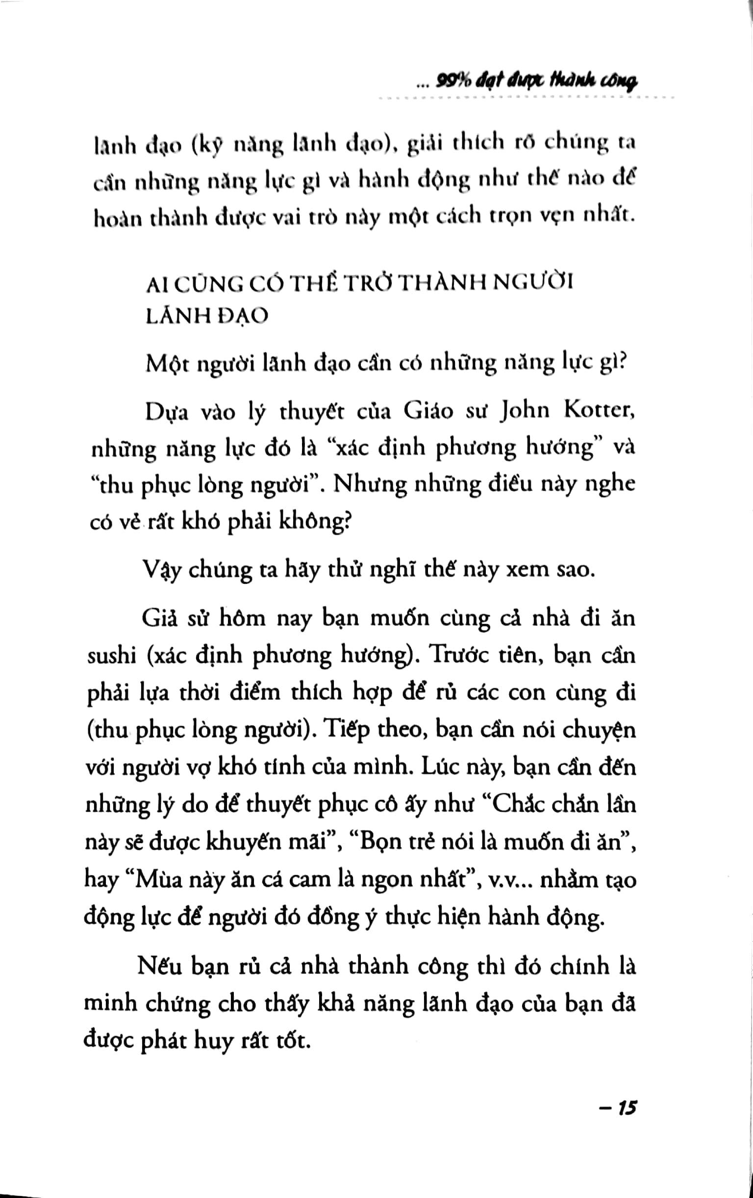Thay Đổi 1% Cách Lãnh Đạo - 99% Đạt Được Thành Công