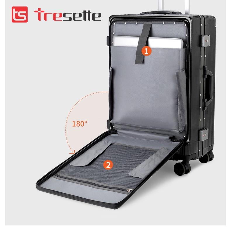 BFQ2ST500KTL: giảm 8% cho đơn từ 500K Vali khóa sập cao cấp nhập khẩu Hàn Quốc Tresette 2029 Có Ngăn Đựng Latop Vân Dọc Sang Trọng Cổng