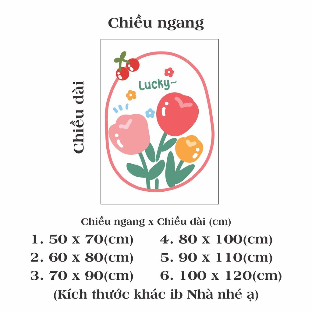 Hình dán Hoa tulip trang trí gương, kính cửa hàng cute 1