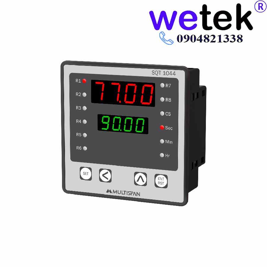 Mutispan SQT-1044 timer đa kênh lập trình tuần tự, kiểu số, dải siêu rộng, lắp mặt tủ