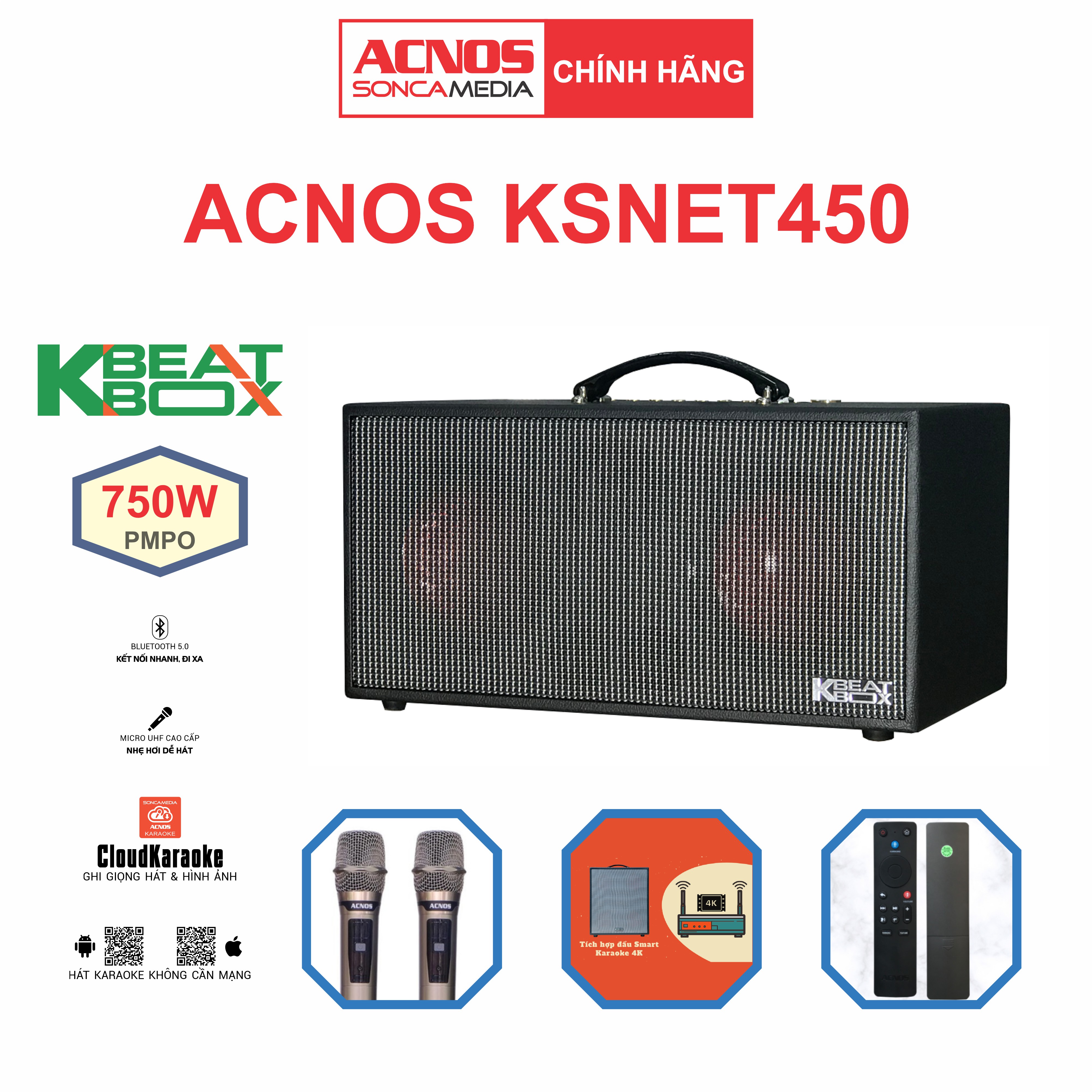 Dàn âm thanh di động xách tay ACNOS KSNET450