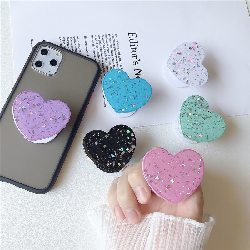 Giá Đỡ Chống Lưng Cho Điện Thoại PopSocket Hình Trái Tim Dễ Thương