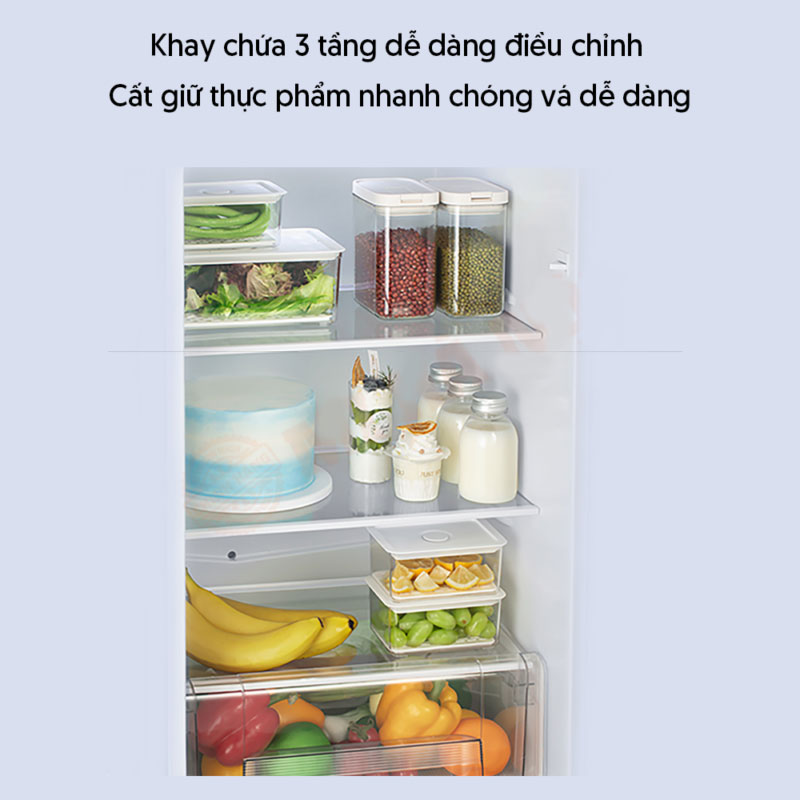 [Chỉ Giao Ngoài] - Tủ Lạnh Hai Cánh Xiaomi Mijia 185L – Siêu Tiết Kiệm Điện Tự Động Bù Nhiệt Độ Tiết Kiệm Điện - Hàng Nhập Khẩu