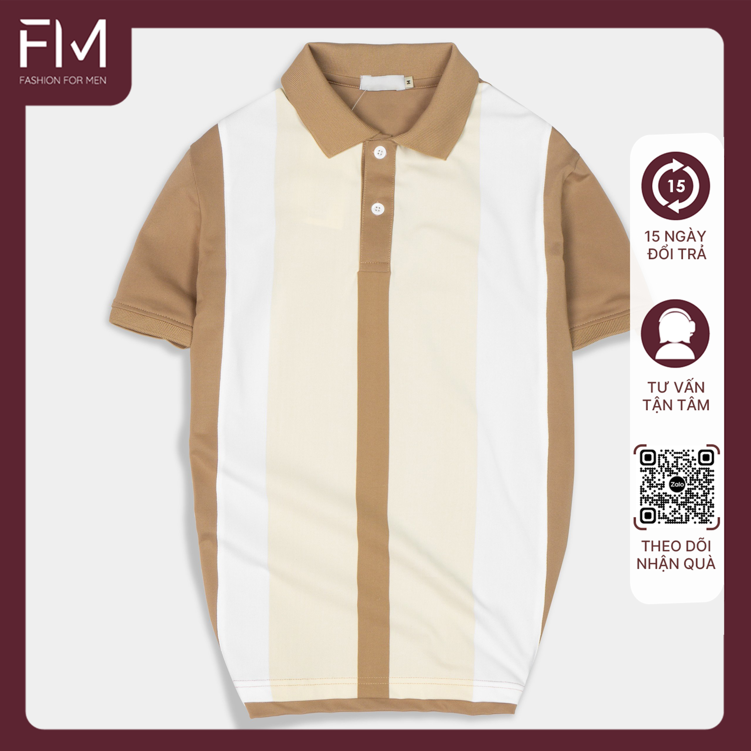 Áo polo thời trang nam, áo thun có cổ, thiết kế kiểu dáng trendy, dễ dàng phối đồ - FORMEN SHOP - FMPS202